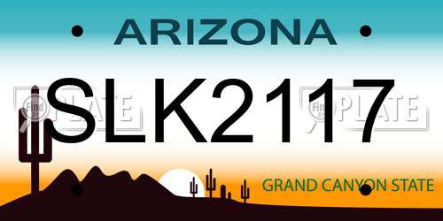SLK2117 Arizona License Plate