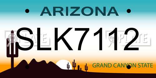 SLK7112 Arizona License Plate