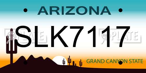 SLK7117 Arizona License Plate