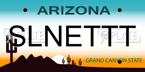 SLNETTT Arizona License Plate