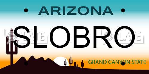 SLOBRO Arizona License Plate