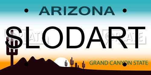 SLODART Arizona License Plate