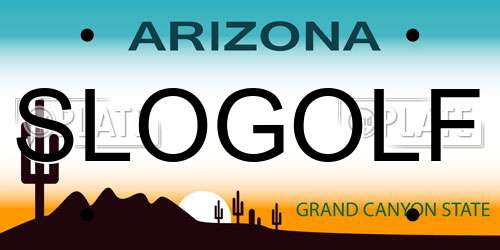 SLOGOLF Arizona License Plate