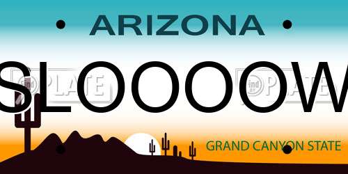 SLOOOOW Arizona License Plate