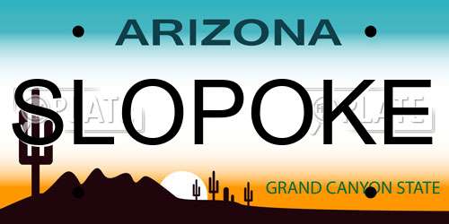 SLOPOKE Arizona License Plate