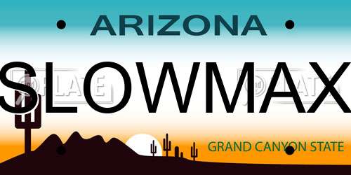 SLOWMAX Arizona License Plate