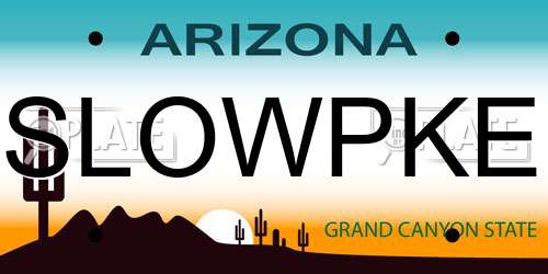 SLOWPKE Arizona License Plate