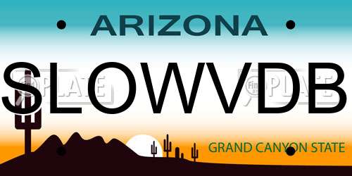 SLOWVDB Arizona License Plate