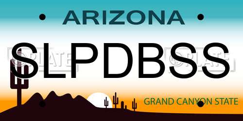 SLPDBSS Arizona License Plate