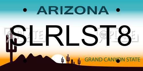 SLRLST8 Arizona License Plate