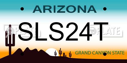 SLS24T Arizona License Plate
