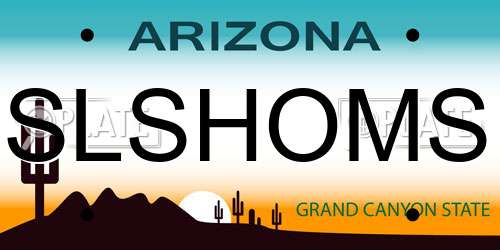 SLSHOMS Arizona License Plate