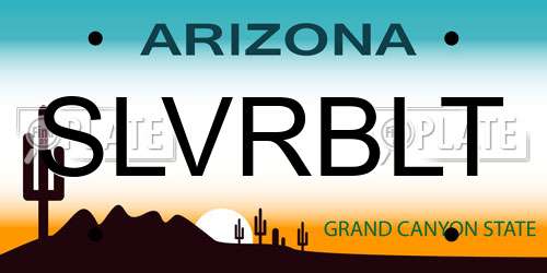 SLVRBLT Arizona License Plate
