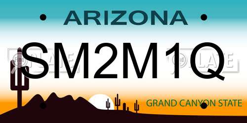 SM2M1Q Arizona License Plate
