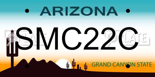 SMC22C Arizona License Plate