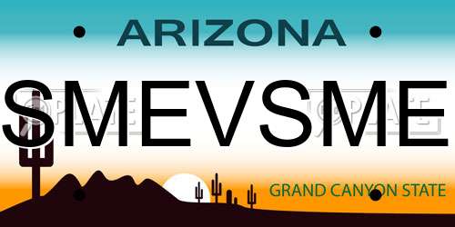 SMEVSME Arizona License Plate