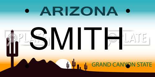 SMITH Arizona License Plate
