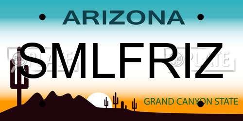 SMLFRIZ Arizona License Plate