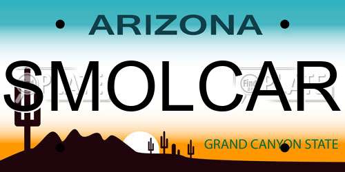 SMOLCAR Arizona License Plate