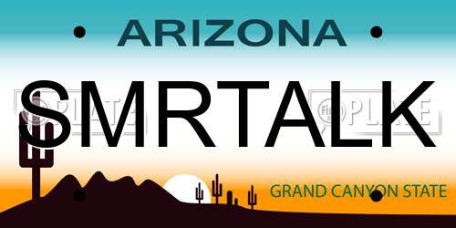 SMRTALK Arizona License Plate