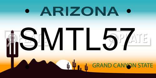 SMTL57 Arizona License Plate