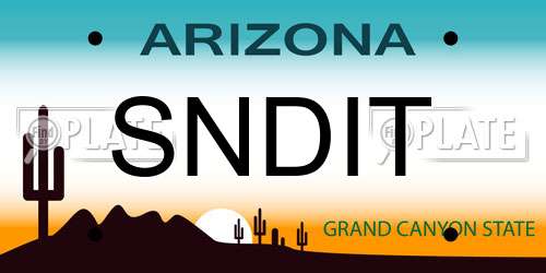 SNDIT Arizona License Plate