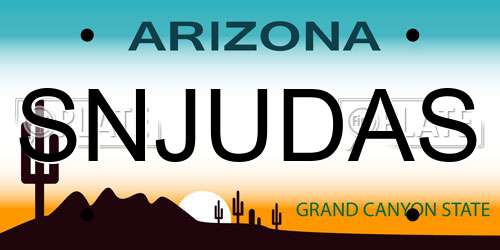 SNJUDAS Arizona License Plate