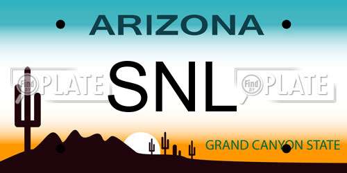 SNL Arizona License Plate