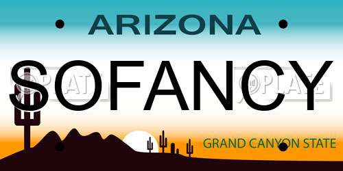 SOFANCY Arizona License Plate