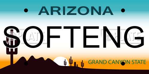 SOFTENG Arizona License Plate