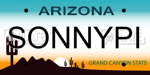 SONNYPI Arizona License Plate