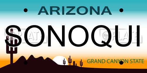 SONOQUI Arizona License Plate