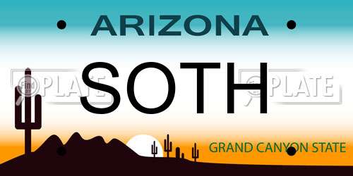 SOTH Arizona License Plate
