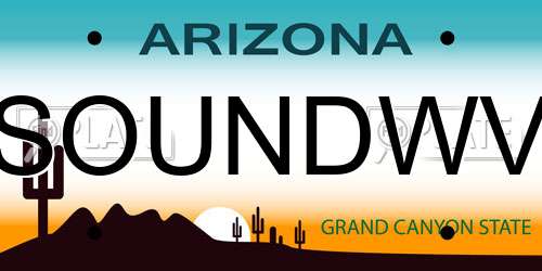 SOUNDWV Arizona License Plate