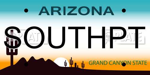SOUTHPT Arizona License Plate
