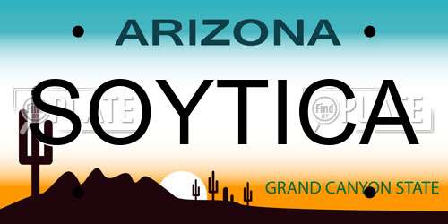 SOYTICA Arizona License Plate