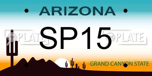 SP15 Arizona License Plate