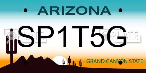 SP1T5G Arizona License Plate