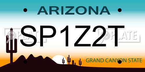 SP1Z2T Arizona License Plate