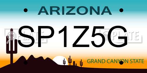 SP1Z5G Arizona License Plate