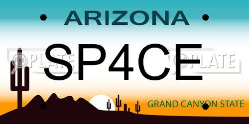 SP4CE Arizona License Plate