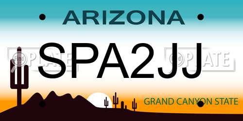 SPA2JJ Arizona License Plate
