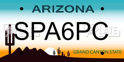 SPA6PC Arizona License Plate