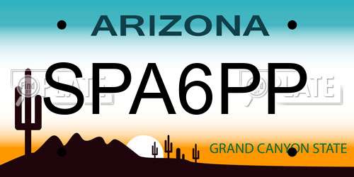 SPA6PP Arizona License Plate