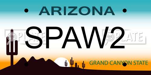 SPAW2 Arizona License Plate