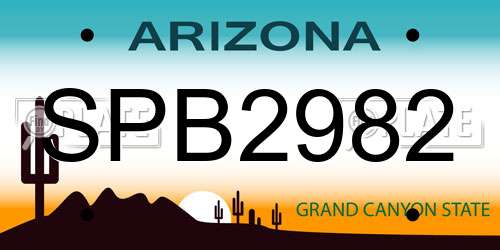 SPB2982 Arizona License Plate