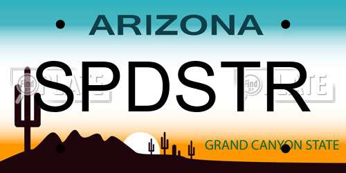 SPDSTR Arizona License Plate