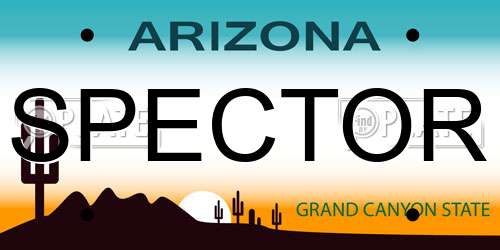 SPECTOR Arizona License Plate