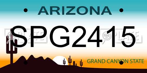 SPG2415 Arizona License Plate