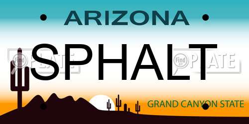 SPHALT Arizona License Plate